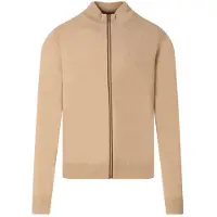 Bugatti Strickjacke "Regular Fit" mit Reißverschluss und Stehkragen