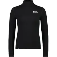 Mons Royale Womens Cascade Merino Base Layer Mock Neck Long Sleeve black (1) XL