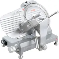 GastroHero Aufschnittmaschine ASM250 | Elektrische Wurstschneidemaschine aus Aluminium | Messerdurchschnitt 250 mm | Schnittstärke 1–12 mm