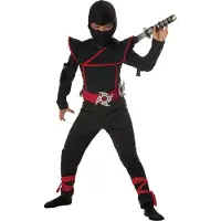 Metamorph Ninja Fighter Kostüm für Kinder schwarz