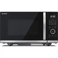 Sharp YC-QG234AE-B Mikrowelle mit Grill, Mikrowelle: 900W, Grill: 1000W, 10 Leistungsstufen, schwarz