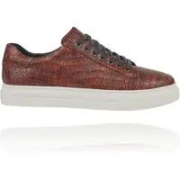 Lureaux Brown Reptile Sneakers - - Schöne bunte Schuhe - Einzigartiger Druck - Herren