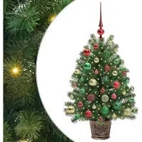 vidaXL Künstlicher Weihnachtsbaum mit 150 LEDs Grün 95 cm PE und PVC 3397323