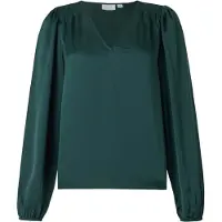 Vila Ellette Smock Satin Top Langarmbluse