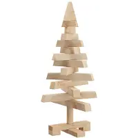 vidaXL Weihnachtsbäume mit Ständer Natur 60 cm Massivholz Kiefer