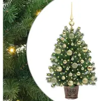 vidaXL Künstlicher Weihnachtsbaum mit 150 LEDs Grün 75 cm PE und PVC 3397306