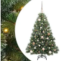 vidaXL Künstlicher Weihnachtsbaum mit 150 LEDs Grün 120 cm PE und PVC