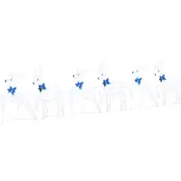 vidaXL Weihnachtsrentier 6 stk. Kaltweiß