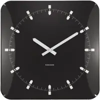 Karlsson - Wanduhr Sucinto Dome Square - Schwarz - 35x35x35cm
