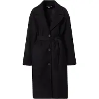 Vila Langmantel "VICLAUDIA L/S LONG COAT - NOOS", Damen, Gr. 40, schwarz (schwarz beauty), Web, Obermaterial: 100% Polyester, unifarben, regular fit ca. Mitte Wade, V-Ausschnitt, Mäntel Langmantel