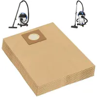 vidaXL Papierbeutel für Nass- und Trockensauger 10 Stk. Braun