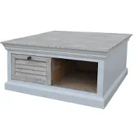 LC Home Hampton Couchtisch aus Mangoholz mit Schublade