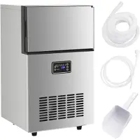 vidaXL Eiswürfelmaschine Silbern 45 kg / 24 h
