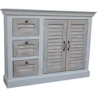 LC Home Hampton Sideboard aus Mangoholz mit Lamellenfront