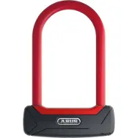 ABUS Bügelschloss Granit Plus 640/135HB150 - Extra leichtes Fahrradschloss mit Rundbügel - 150 mm hoher Bügel - -Sicherheitslevel 12 - Schwarz/Rot