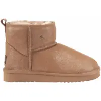 Warmbat Hausschuhe Wallaby Suede Damen Metallic Gold-Schuhgröße 42