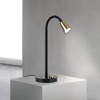 Orion Schreibtischlampe Dotty, dimmbar, messing / gold, für Wohn- / Esszimmer, Metall, Modern, Tischlampe