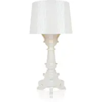 Kartell Bourgie Tischleuchte Weiß/Gold - , Bourgie, dimmbar, Weiß, für Wohnzimmer, Kunststoff, Design