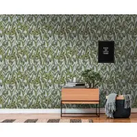 Living Walls Vliestapete "Drawn Into Nature Dschungel-Tapete Mustertapete Floral Natur" matt strukturiert Vliestapete Dschungel für Schlafzimmer Küche Wohnzimmer Dschungel Flur
