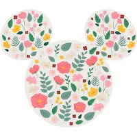 Komar Vliestapete "Vlies selbstklebend - Mickey Head Wildflowers - Größe 125 x 125 cm" bedruckt glatt Kinderzimmer
