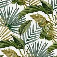 DecoMode Vliestapete "Flow Grün/Naturel" botanisch geprägt FSC zertifiziert, mit lebhaftem Druck, 10 Meter Länge