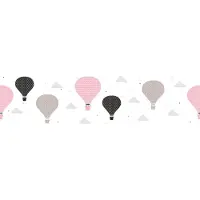 A.S. Création Bordüre "Cloud Balloons" Motiv abstrakt naturalistisch glatt Heißluftballon Bordüre Tapete Kinder Borte modern Design Kinderzimmer
