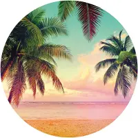 Komar Fototapete "Vlies selbstklebend - Getaway - Größe 125 x 125 cm" bedruckt glatt Wohnzimmer, Schlafzimmer