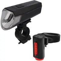 Fischer Fahrrad Fahrradbeleuchtung "Akku-USB-LED Bel.-Set Bodenbel. 80 Lux"