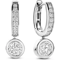 Ti sento Ohrringe - 925er Sterlingsilber Glided - Gr. unisize - in Silber - für Damen