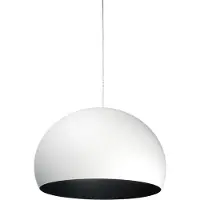 Kartell FL/Y Pendelleuchte Weiß/Schwarz - , FL/Y, dimmbar, Weiß, für Wohnzimmer, Kunststoff, Design