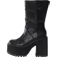 Buffalo Damen Elegante Stiefel Killah Patch Boot 1220080 Schwarz