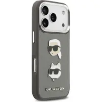Karl Lagerfeld Fw Grained Karl & Choupette Heads Pins & Logo Iphone 17 Pro Handyhülle