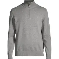 Gant Pullover Herren Classic Cotton Half Zip Dark Grey Melange 25-L