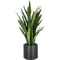 Creativ Green Kunstpflanze "Sansevieria zeylanica" im eleganten Topf