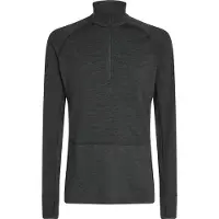 Icebreaker - Unterwäsche aus Merinowolle - M Merino 260 ZoneKnit LS Half Zip Jet Heather für Herren aus Wolle - Größe L - Grau