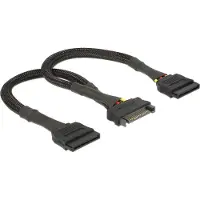 DeLOCK 60135, 0,25 m, 2 x SATA 15-Pin, Männlich, Weiblich, Gerade, Gerade