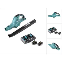 Makita DUB 361 PT 2x 18 V / 36 V Akku Laubbläser Gebläse + 2x BL 1850 5 Ah / 5000 mAh Akku + DC 18 RD 2-fach Ladegerät