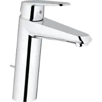 GROHE Eurodisc-Cosmopolitan Einhand-Waschtischbatterie, M-Size, Ausladung 142mm, Zugstangen-Ablaufgarnitur, 23448002