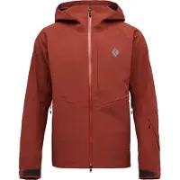 Black Diamond - Wasserfeste und atmungsaktive Jacke für Skiwanderungen - M Recon Stretch Shell Iron Red für Herren - Größe S - Rot