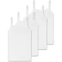 Schiesser Damen Spaghettitop, 4er Pack - Single Jersey, Serie 95/5, uni