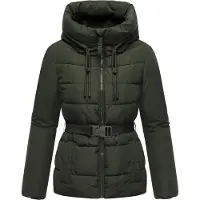 MARIKOO Winterjacke "Himee" mit praktischem Taillengürtel und robuster Klickschnalle