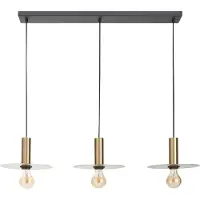 Eglo Hängelampe Escandell, 3-flammige Pendelleuchte über Esstisch, Esszimmerlampe New Retro, Hängeleuchte aus Metall, E27, 95 cm