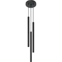 Licht-Erlebnisse Pendelleuchte Schwarz Modern Zylinder 3 flammig Esstisch Wohnzimmer Hängelmape