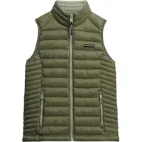 Superdry für Damen. W5011892A Fuji Lite wattierte Weste grün (XXS), Lässig, Nylon