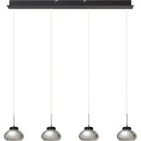 FABAS LUCE Arabella - 4-flammige Pendelleuchte - 32W LED - Geräuchertes modernes Design