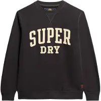 Superdry für Herren. M2014012A Vintage Athletic Sweatshirt schwarz (M), Lässig, Baumwolle, Langarm