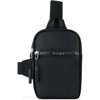 Bugatti Umhängetasche "Herren, Damen BLANC DELIGHT", Damen, Gr. B/H/T: 12cm x 18cm x 3cm onesize, schwarz, Kunstfaser, unifarben, Taschen Umhängetasche