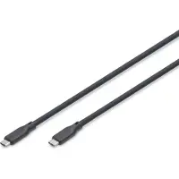 Digitus USB Silikon Kabel, USB 3.2 Gen2, USB 10Gbps, 1m, schwarz, 1 m, USB C, USB C, USB 3.2 Gen 2 (3.1 Gen 2), 10 Gbit/s, Schwarz