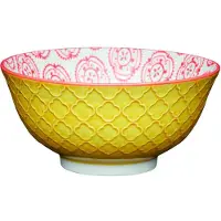 Kitchencraft Floral Ceramic Bowl Gelb