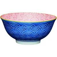 Kitchencraft Arched Pattern Ceramic Bowl Blau